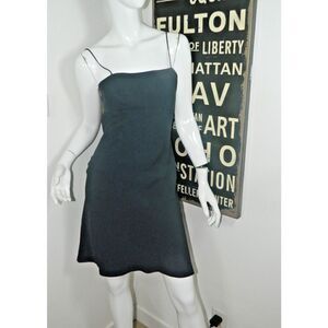 Cacharel Dress Size 6 ‎ Black Vintage Spaghetti Straps Mini Dress